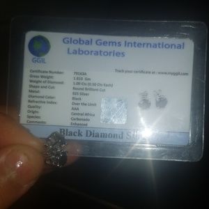 Black diamond earrings